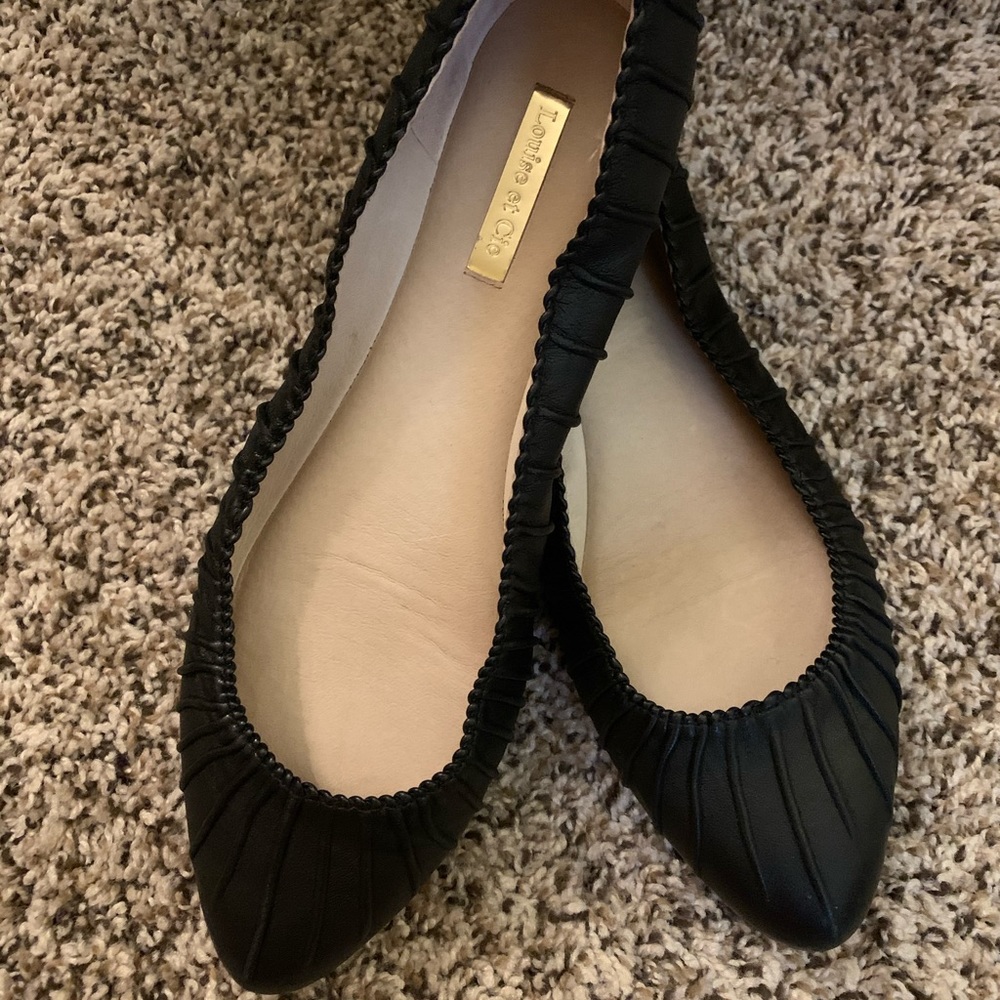 Louise et Cie Black Leather Ballet Flats